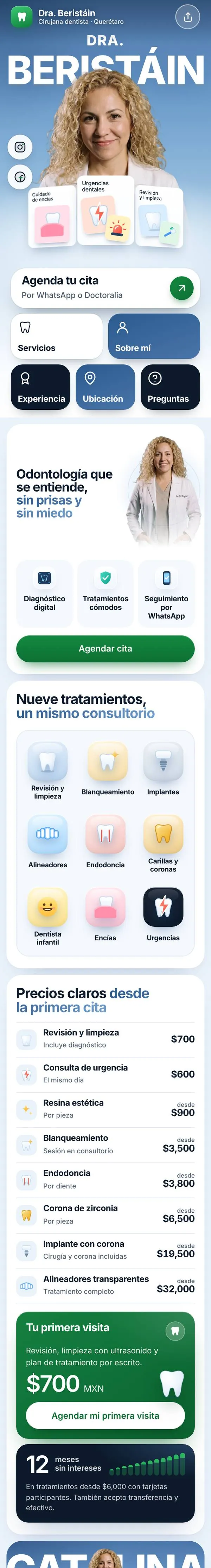 App de la Dra. Catalina Beristáin en celular