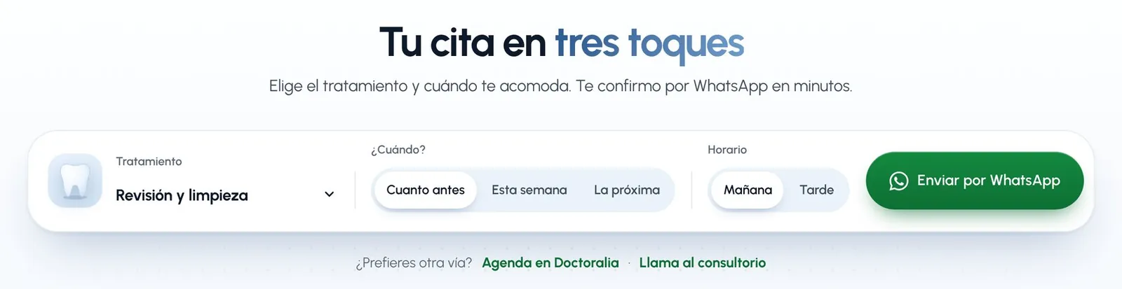 Módulo de citas del sitio de la Dra. Beristáin