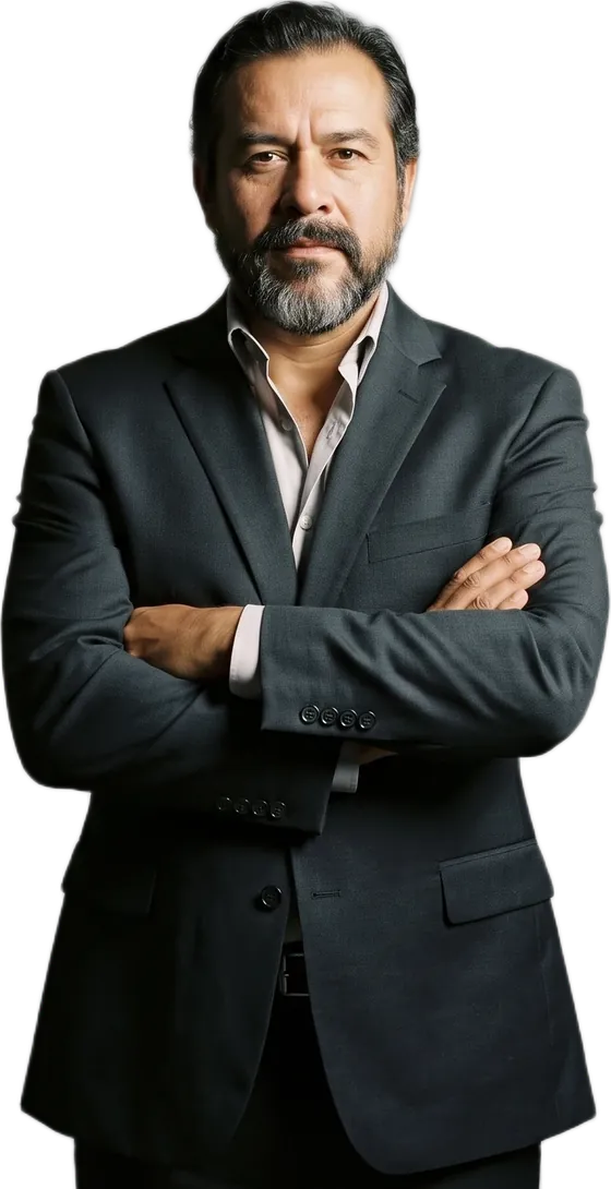 Lic. Fernando Echeverría, de brazos cruzados