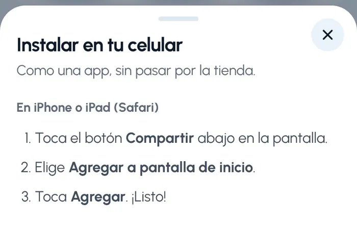 Tres pasos para instalar en el celular