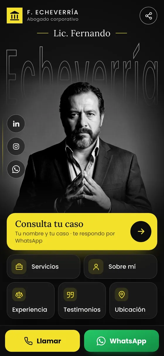 App del Lic. Echeverría en celular