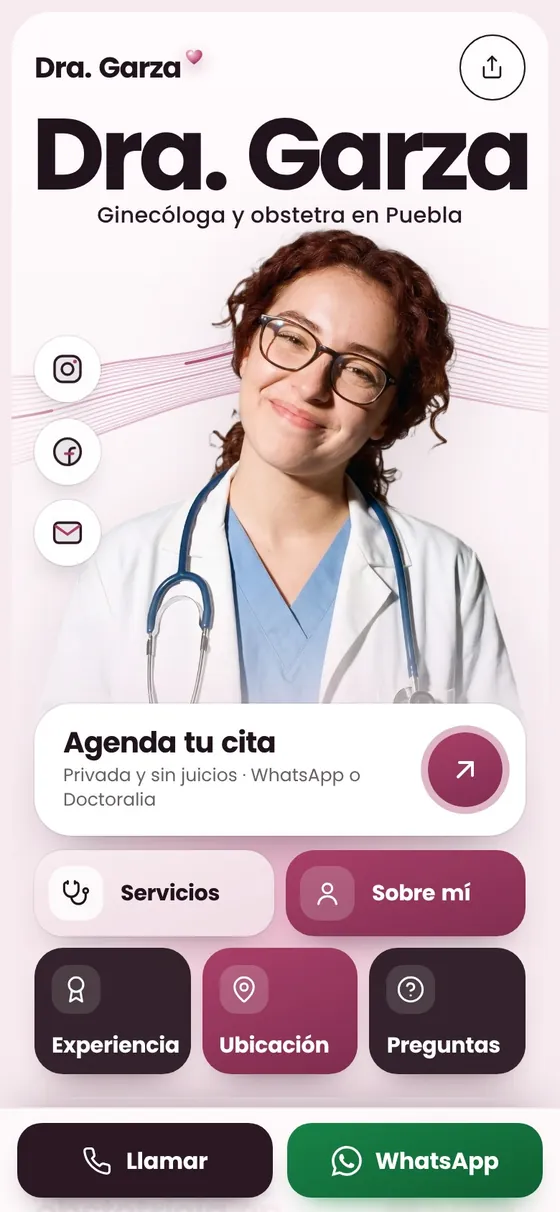App de la Dra. Garza en celular